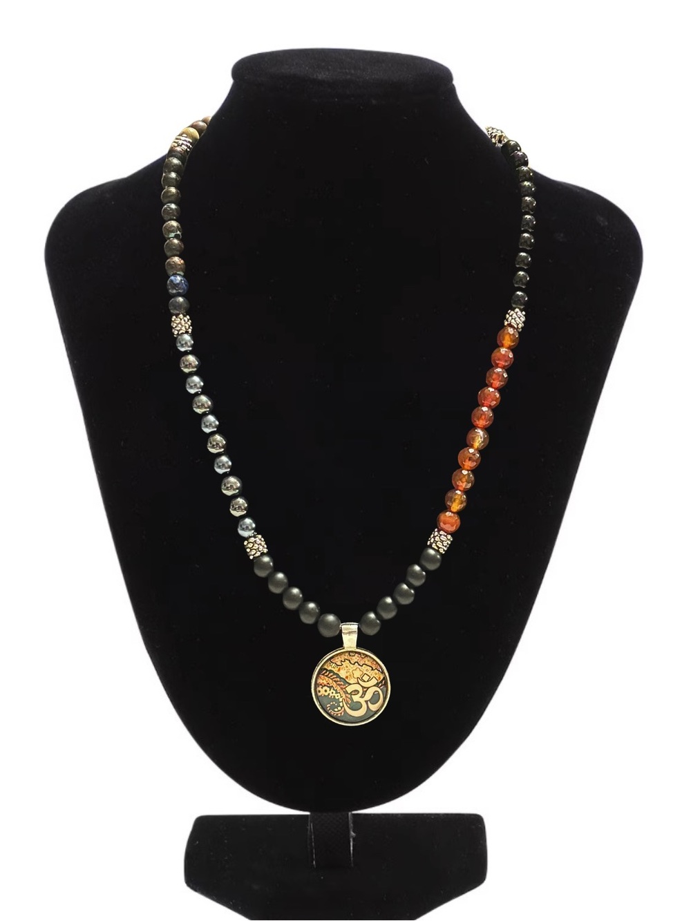 Ohm Mani Padme Hum Beaded Necklace